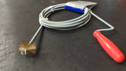 Sprężyna do rur ze szczotką 6mm 3m