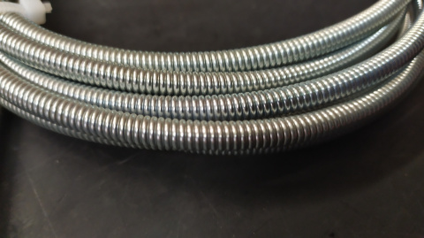 Sprężyna do rur ze szczotką 6mm 3m