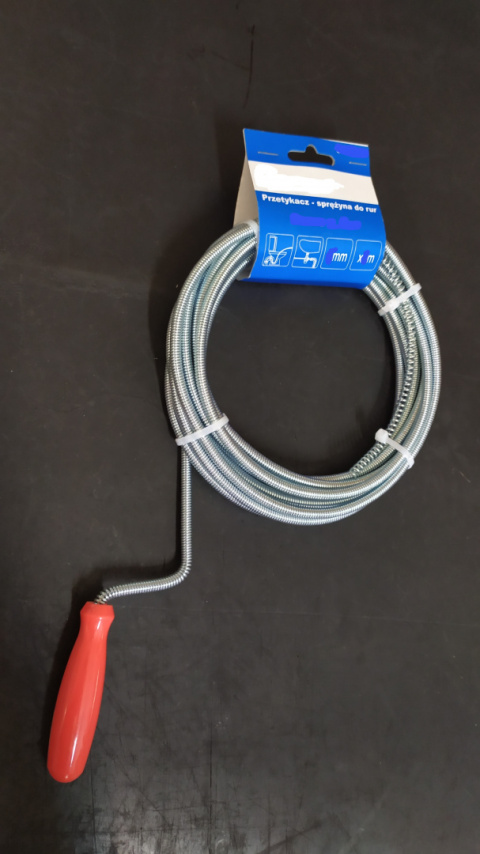 Sprężyna, spirala, przepychacz do rur 9mm 5m