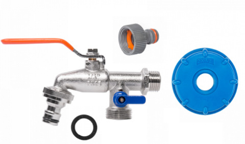 Kran 90° GZ 3/4" nakrętka IBC GW S60x6 MAUZER Kran 90° GZ 3/4" nakrętka IBC GW S60x6 MAUZER