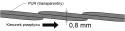 Odciąg PUR Rękaw Folia FDA PZH 0,8 120 mm