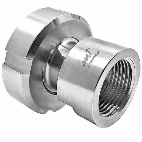 Żeńskie złącze higieniczne DN65 z gwintem 2 1/2" (GW) Żeńskie złącze higieniczne DN65 z gwintem 2 1/2" (GW)