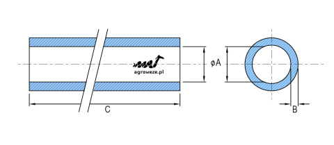 Przewód silikonowy 115x1000 5,6bar 5,5mm 5wzm