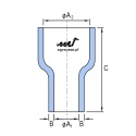 Redukcja silikonowa 63/57x102mm 12,6bar 5mm 4wzm.