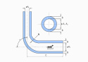 Kolanko redukcyjne 90° 22/19x102mm 20,5bar 4,55mm 3wzm.