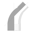 Kolano nyplowe 1/4&amp;amp;amp;quot; nierdzewne 45st GW/GZ