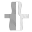 Nypel nierdzewny 1"x3/4"