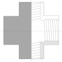 Czwórnik 1.1/2" nierdzewny GW 16 bar