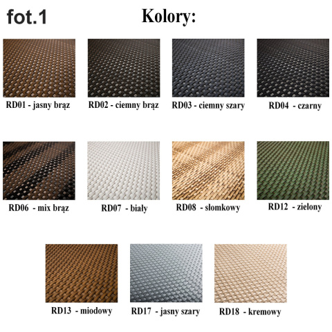 Mata technorattanowa 20m x 90cm jasny brąz RD01 Mata technorattanowa 20m x 90cm jasny brąz RD01