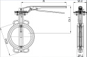 Przepustnica motylkowa żeliwna DN100 10 bar typ600
