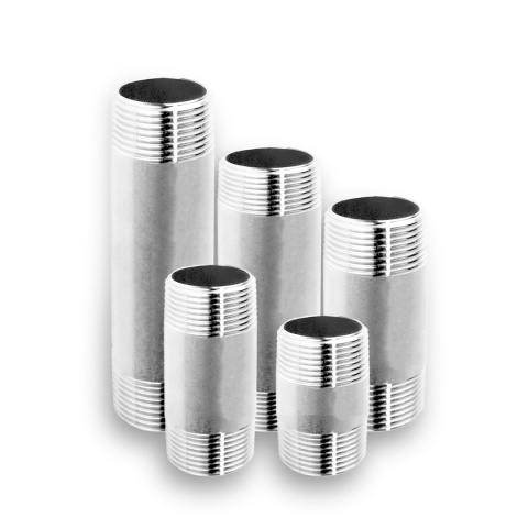 Sztucer 1.1/4" L-100mm, rura ocynk gwintowana obustronnie