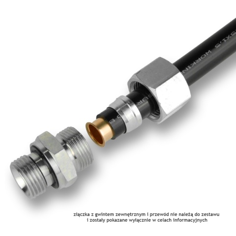 5x Zakucie do przewodów pneumatyki 12mm gwint M18x1,5