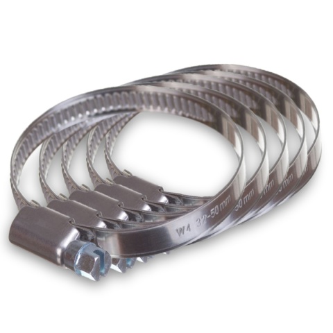 5x opaska ślimakowa 180-200 W4 nierdzewna
