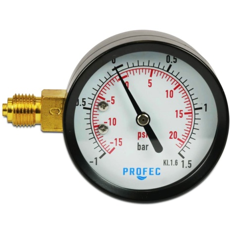 Manowakuometr -1 - 1,5bar 63mm, suchy, boczny, GZ1/4"