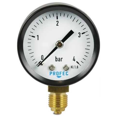 Manometr 0 - 10 bar 50mm, suchy, dolny, GZ1/4"