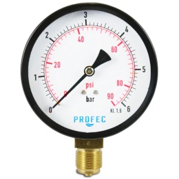 Manowakuometr -1 - 3bar 100mm, suchy, dolny, GZ1/2
