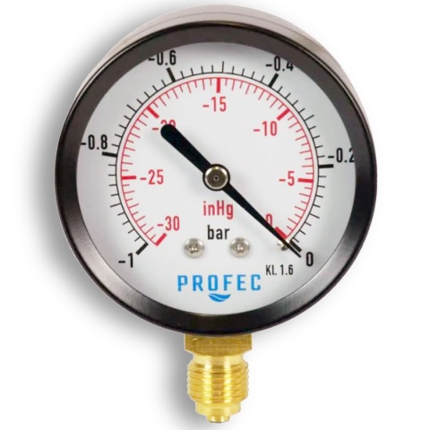 Wakuometr -1 - 0 bar 63mm, suchy, dolny, GZ1/4"