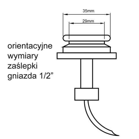 Zaślepka gniazd szybkozłącza czerwona 1"