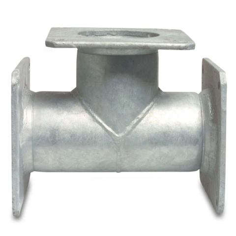 Trójnik T 90st, 3xkołnierz kwadratowy 8"