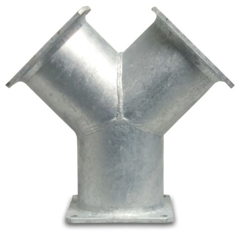 Trójnik Y, 3x kołnierz 6" kwadratowy