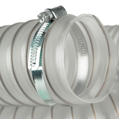 Wąż, rura 63mm x 1m z opaskami, do podajnika pelletu pieca CO