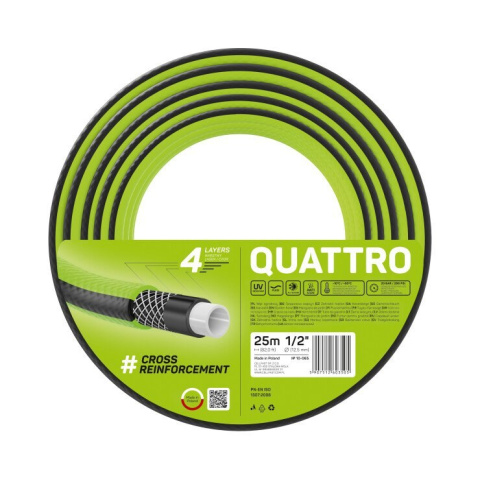 Wąż ogrodowy QUATTRO 1/2" 25m